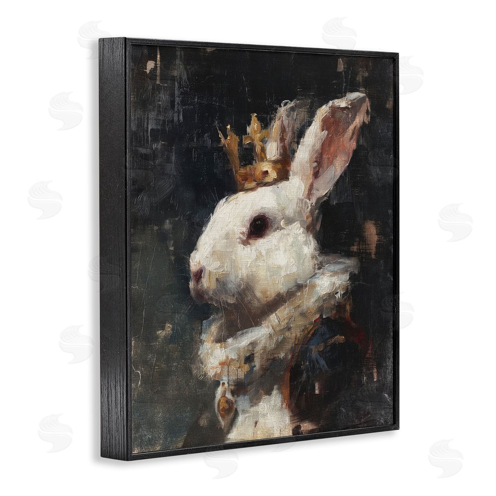 Svetlana Aleynikova Regal Monarch Rabbit Black Framed Giclee Wall Art Print