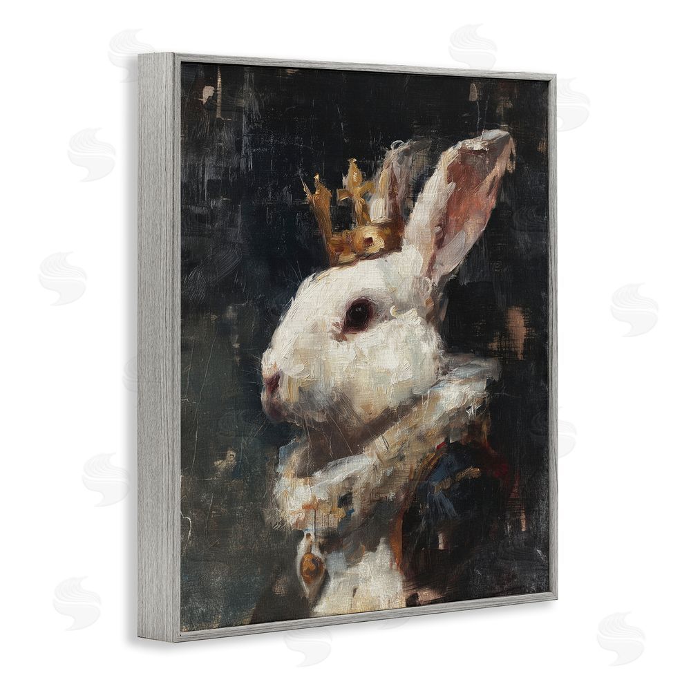 Svetlana Aleynikova Regal Monarch Rabbit Gray Framed Giclee Wall Art Print