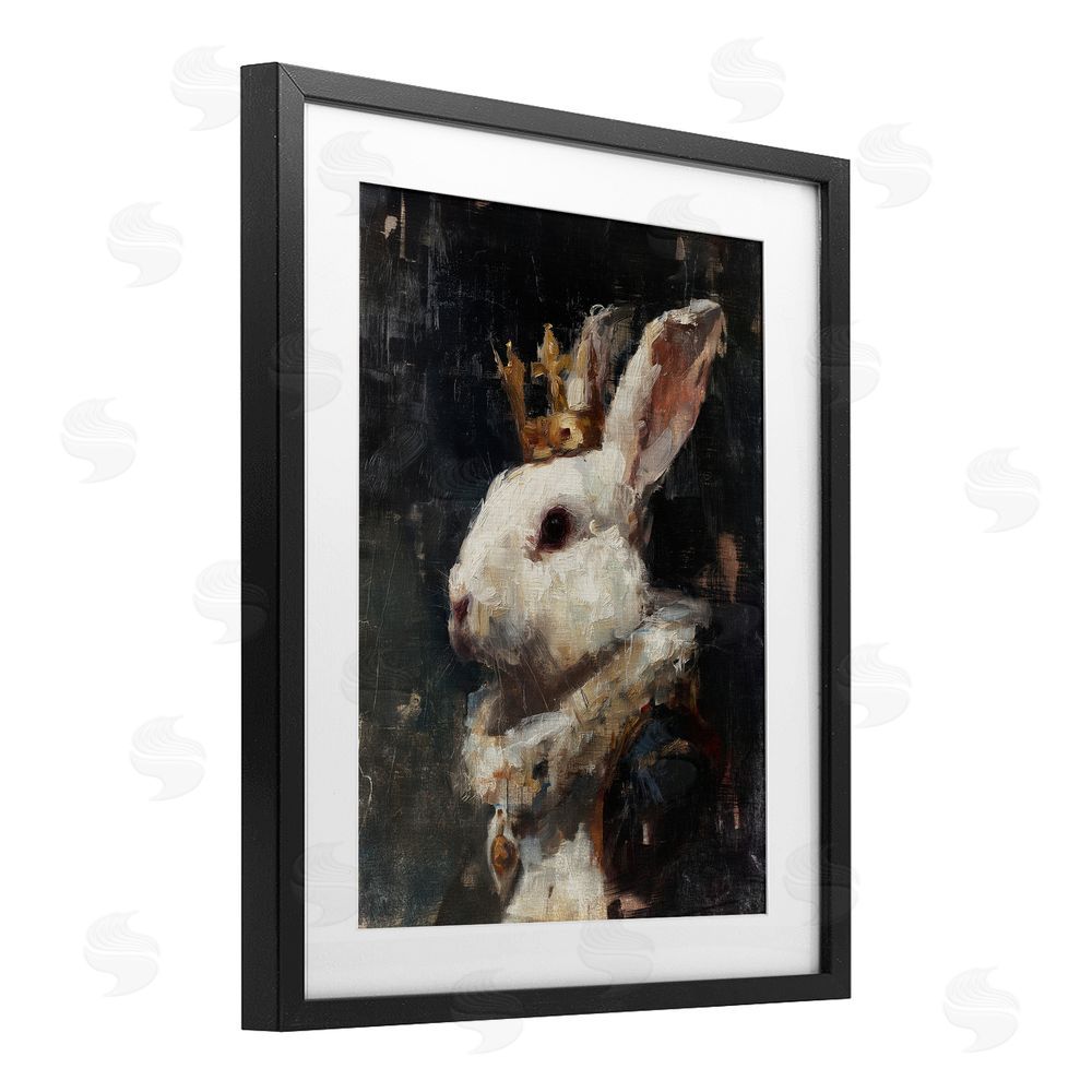 Svetlana Aleynikova Regal Monarch Rabbit Black Framed Print Under Glass Wall Art