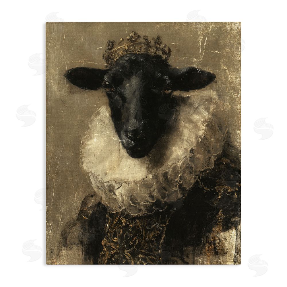 Svetlana Aleynikova Noble Ram Portrait Stretched Canvas Wall Art Print