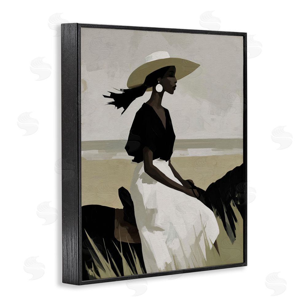 Svetlana Aleynikova Equestrian Windswept Muse Black Framed Giclee Wall Art Print