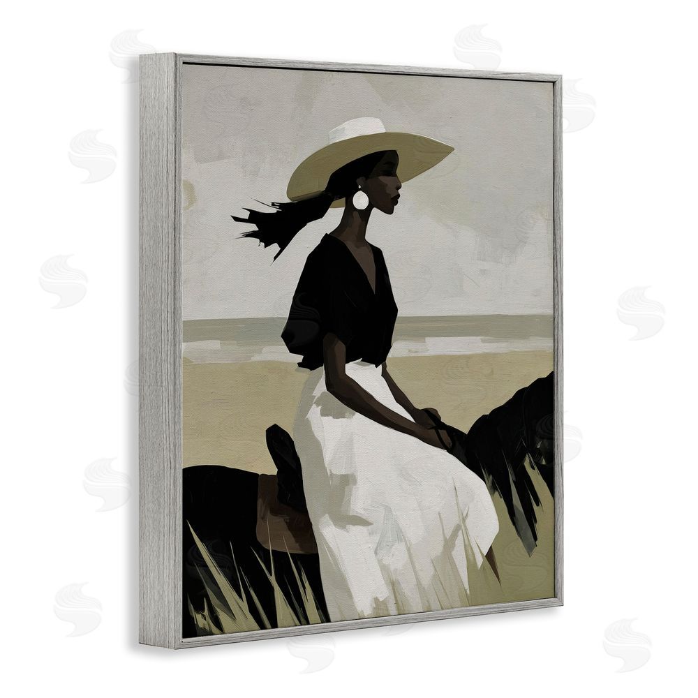 Svetlana Aleynikova Equestrian Windswept Muse Gray Framed Giclee Wall Art Print