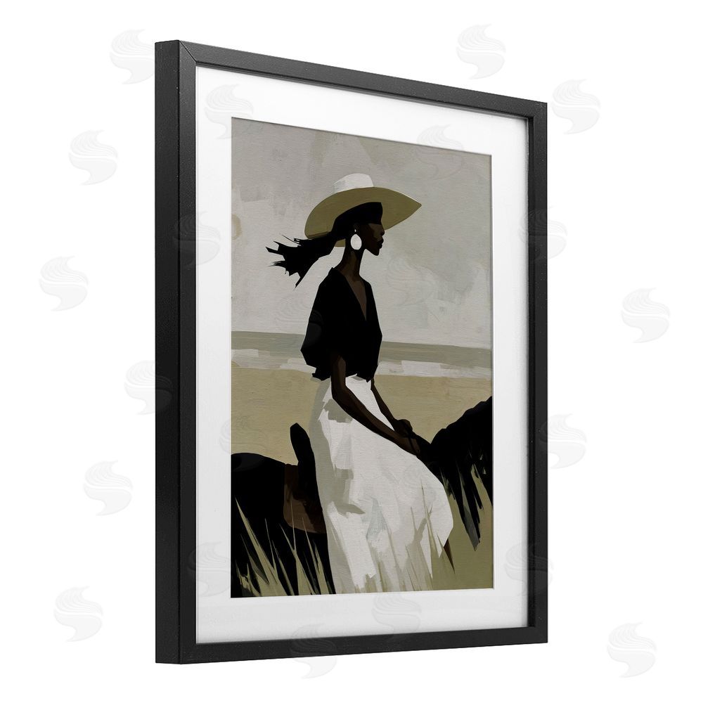 Svetlana Aleynikova Equestrian Windswept Muse Black Framed Print Under Glass Wall Art