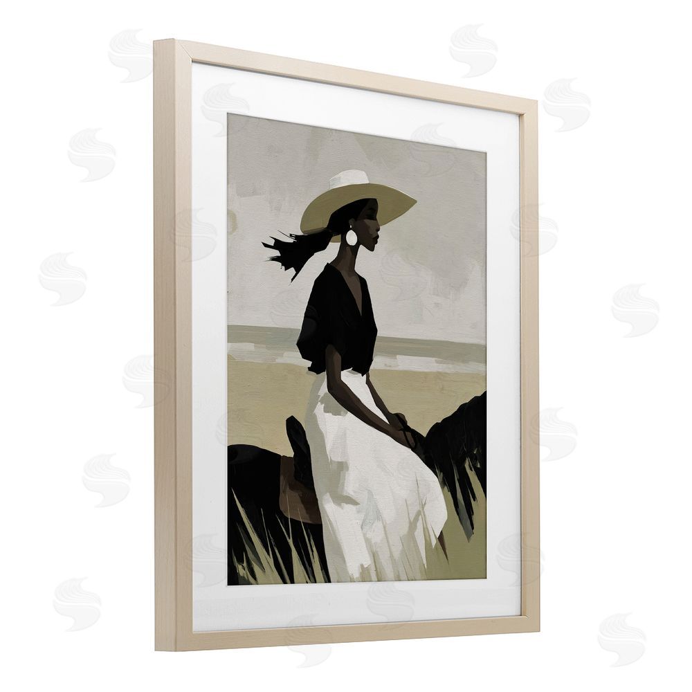 Svetlana Aleynikova Equestrian Windswept Muse Brown Framed Print Under Glass Wall Art