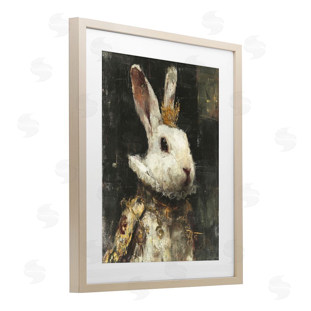 Svetlana Aleynikova Regal Hare Portrait Brown Framed Print Under Glass Wall Art