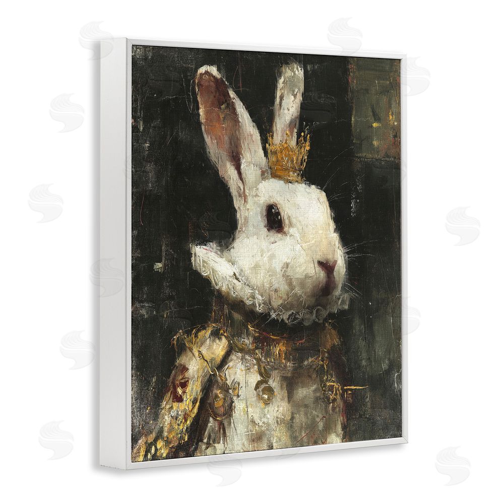 Svetlana Aleynikova Regal Hare Portrait White Framed Giclee Wall Art Print