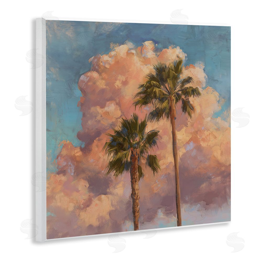 Svetlana Aleynikova Cloudy Palms at Sunset Wooden Wall Plaque Art Print
