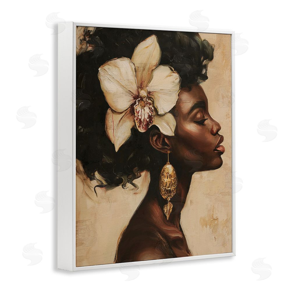 Svetlana Aleynikova Orchid Majesty Portrait White Framed Giclee Wall Art Print