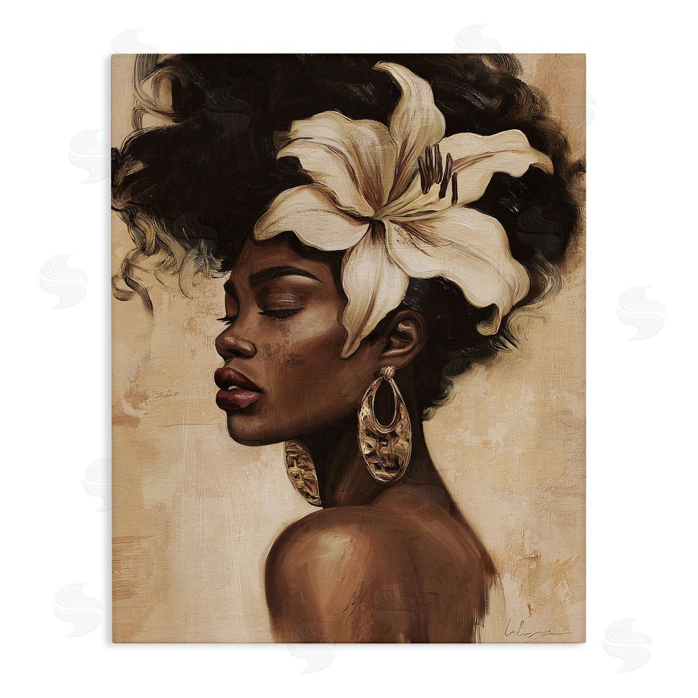 Svetlana Aleynikova Nocturne In Ivory Stretched Canvas Wall Art Print