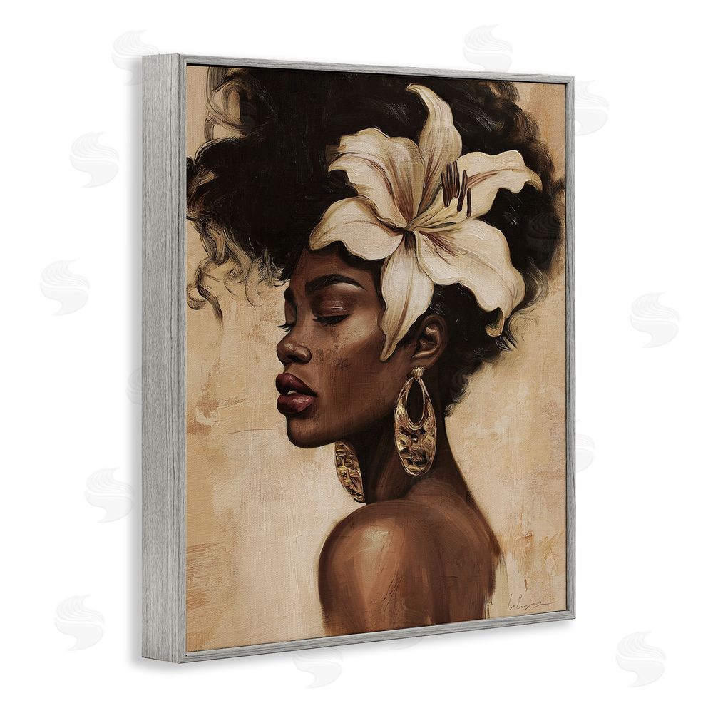 Svetlana Aleynikova Nocturne In Ivory Gray Framed Giclee Wall Art Print