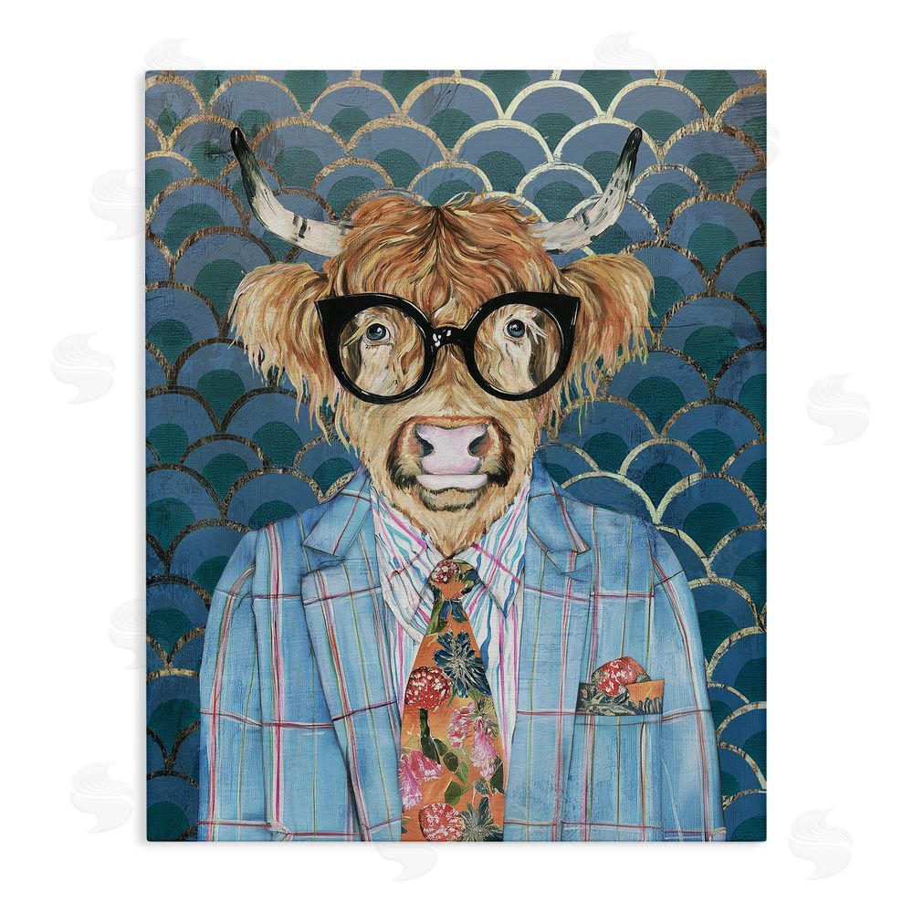 Svetlana Aleynikova Cool Highlander Portrait Stretched Canvas Wall Art Print