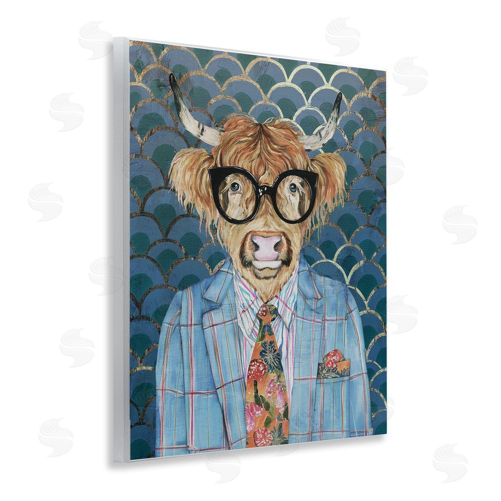 Svetlana Aleynikova Cool Highlander Portrait Wooden Wall Plaque Art Print