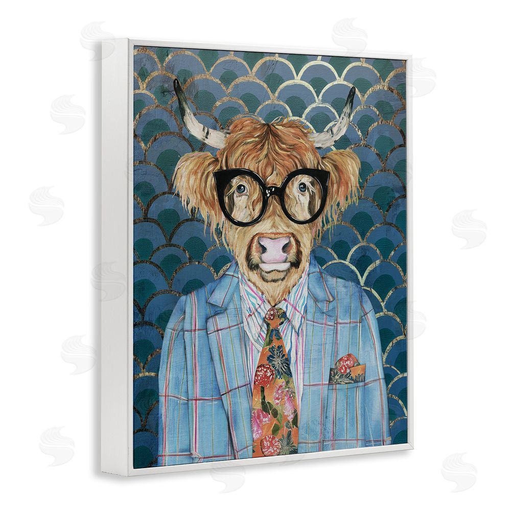 Svetlana Aleynikova Cool Highlander Portrait White Framed Giclee Wall Art Print