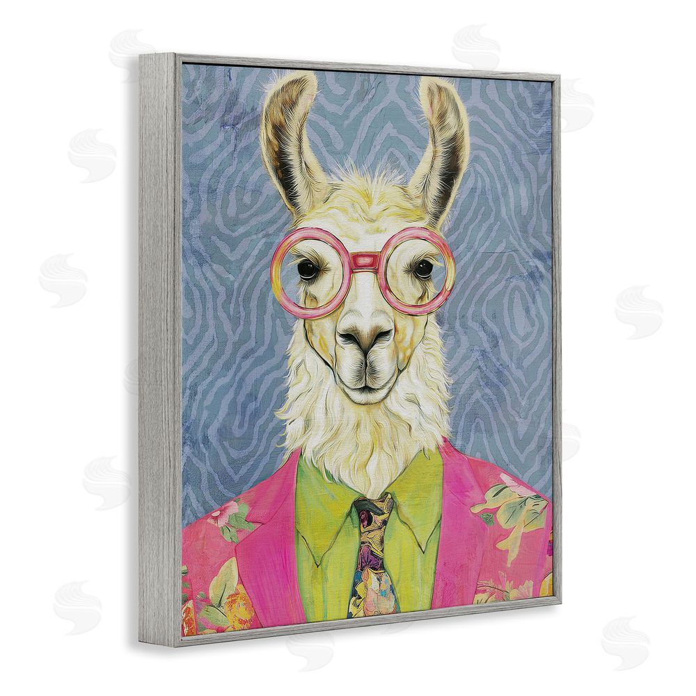 Svetlana Aleynikova Bright Gaze Llama Gray Framed Giclee Wall Art Print