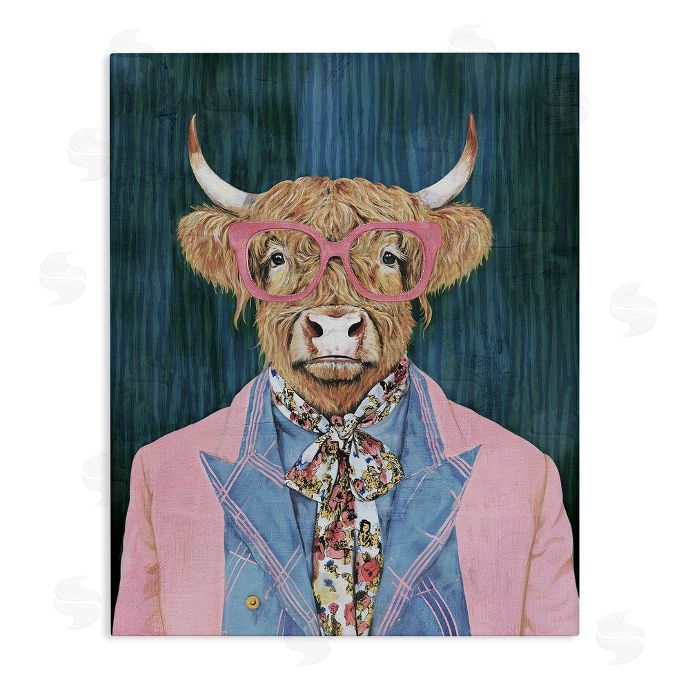 Svetlana Aleynikova Gentle Bull Portrait Stretched Canvas Wall Art Print
