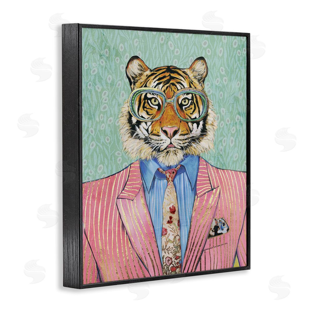 Svetlana Aleynikova Sharp Tiger Outfit Black Framed Giclee Wall Art Print