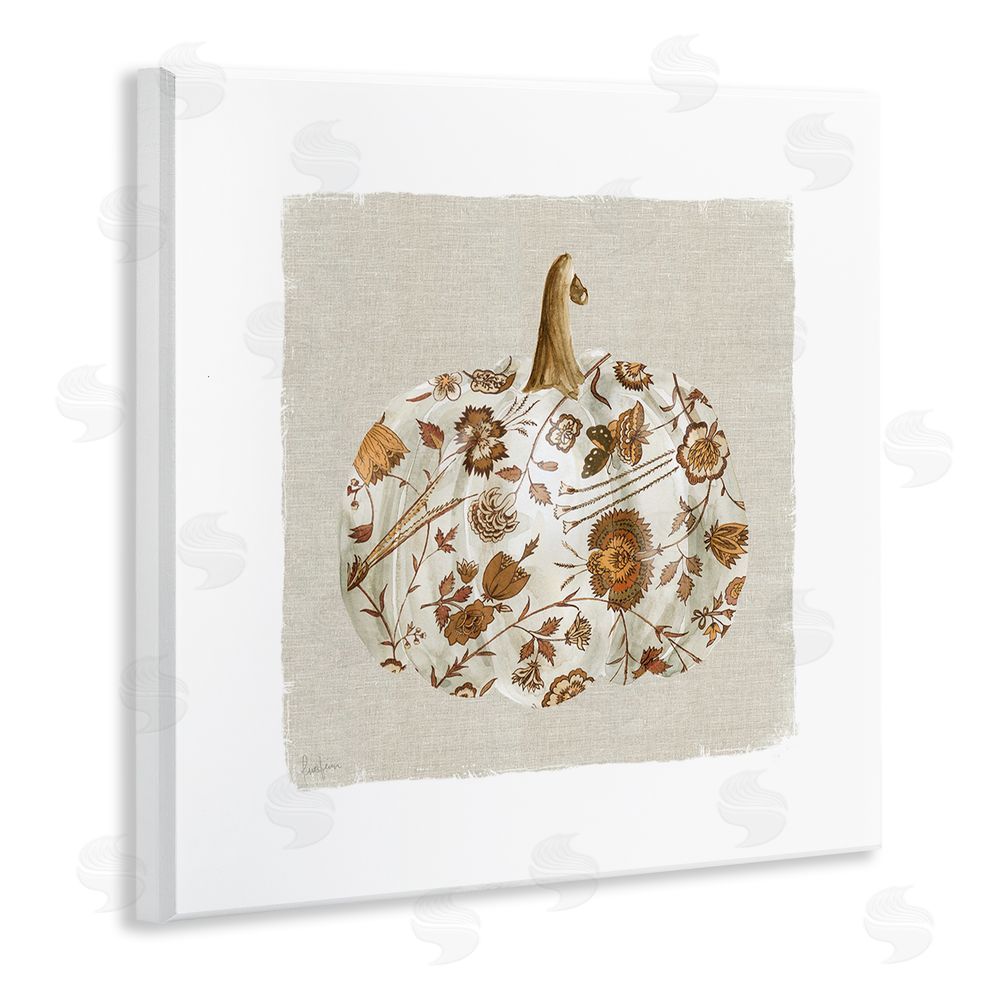 Livi Finn Red Harvest Pumpkin Wall Plaque Art Print