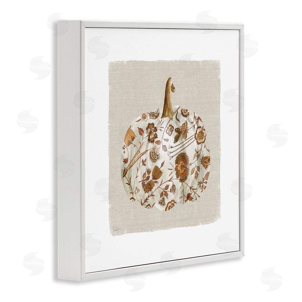 Livi Finn Red Harvest Pumpkin White Framed Giclee Wall Art Print