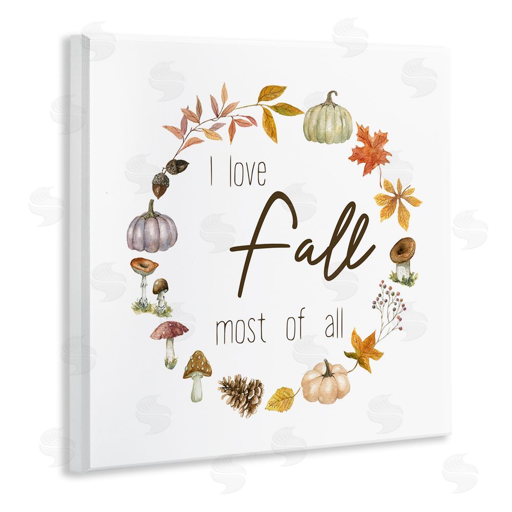 Livi Finn Love Fall Most Wreath Wall Plaque Art Print