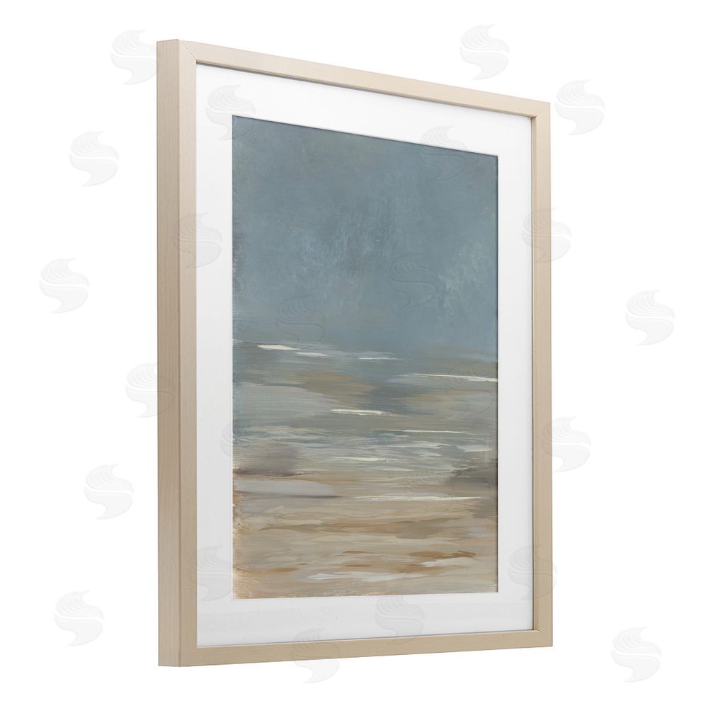 Kristen Dalpiaz Abstract Beach Gradient Brown Framed Print Under Glass Wall Art