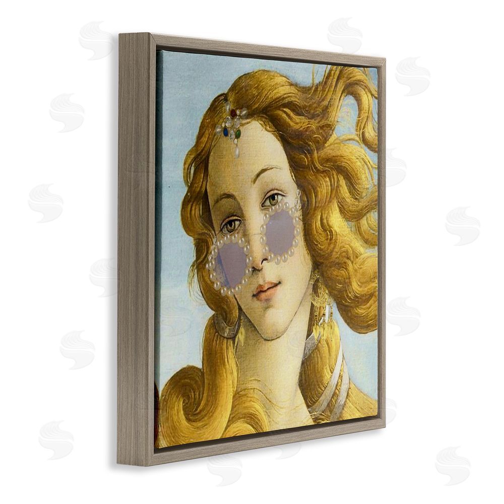 Grotto Studios Modern Day Venus Shades Brown Floating Frame Canvas Wall Art Print