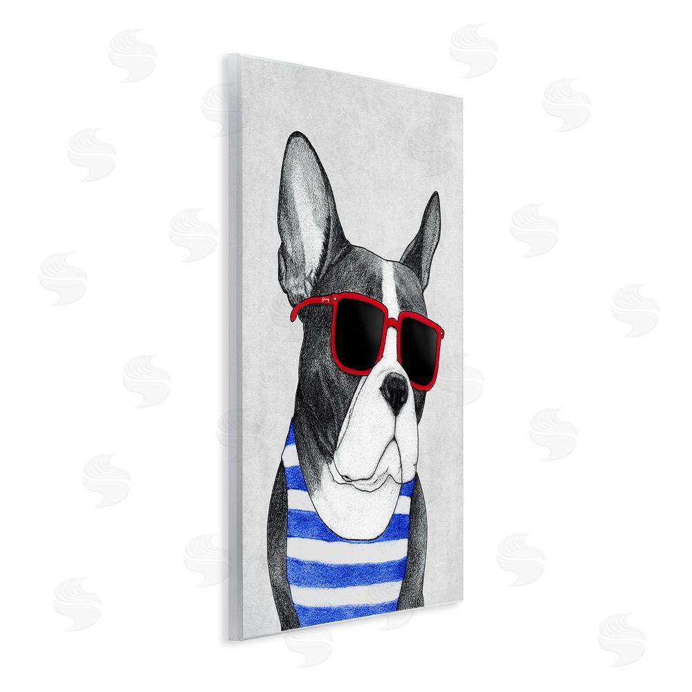 Barruff Frenchie Summer Style Wooden Wall Plaque Art Print