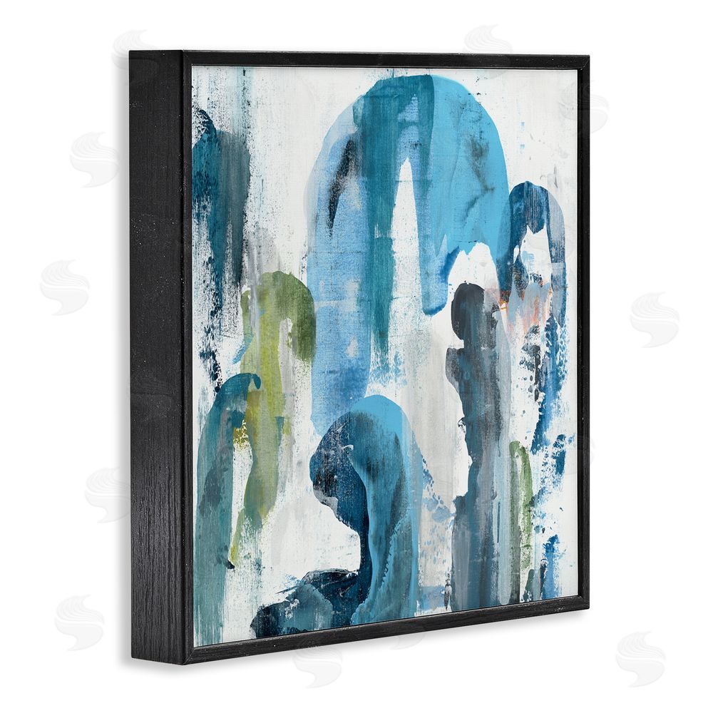 Jeff Iorillo Blue Arches & Currents Black Framed Giclee Wall Art Print