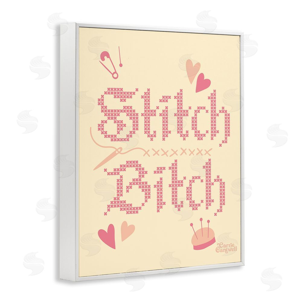 Carrie Cantwell Stitch B*tch Embroidery Craft White Framed Giclee Print Wall Art