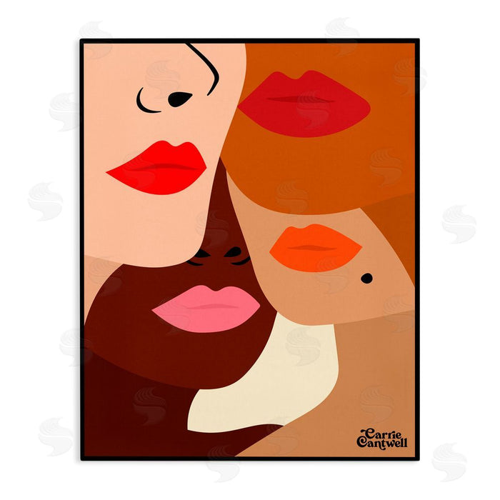 Carrie Cantwell Many Faces of Women Stretched Canvas Wall Art Print