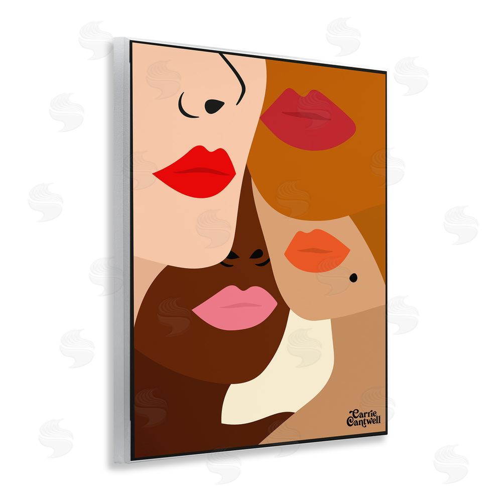 Carrie Cantwell Many Faces of Women Wooden Wall Plaque Art Print