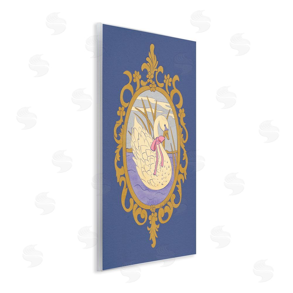Carrie Cantwell Swan and Ornate Pattern Wall Plaque Art Print