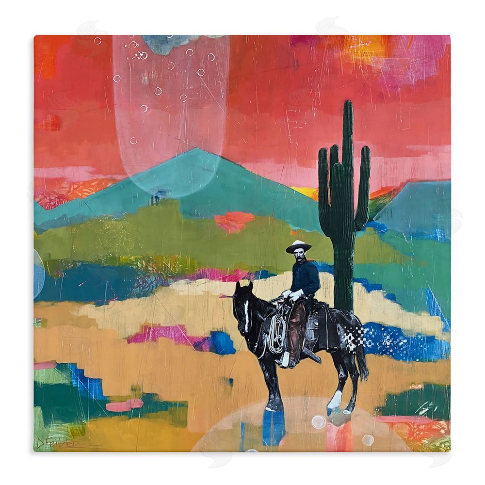 Dianna Fritzler I Used To Be A Cowboy Stretched Canvas Wall Art Print