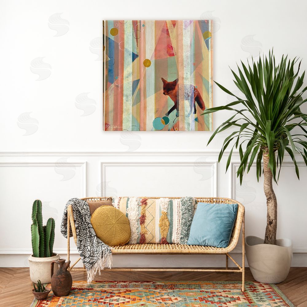Dianna Fritzler Making My Move Fox Stretched Canvas Wall Art in Room