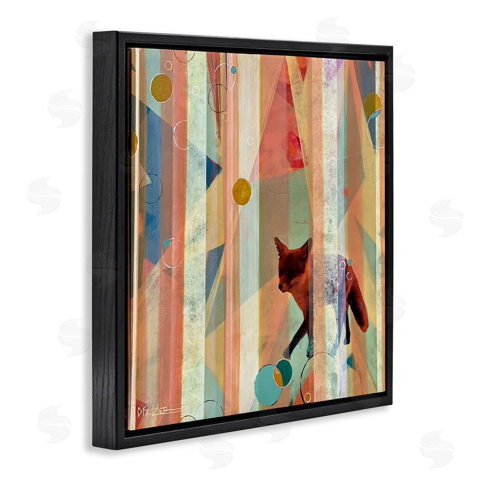 Dianna Fritzler Making My Move Fox Black Floating Frame Canvas Wall Art Print