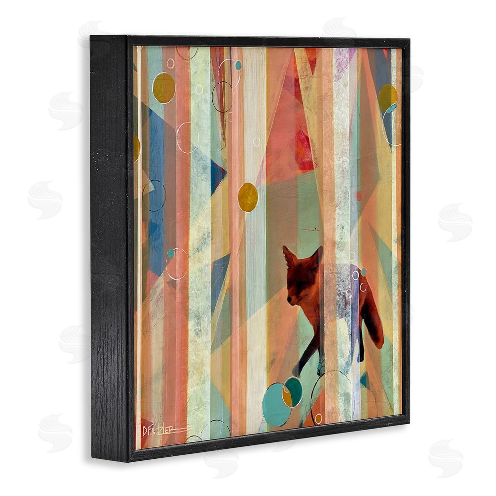 Dianna Fritzler Making My Move Fox Black Framed Giclee Wall Art Print