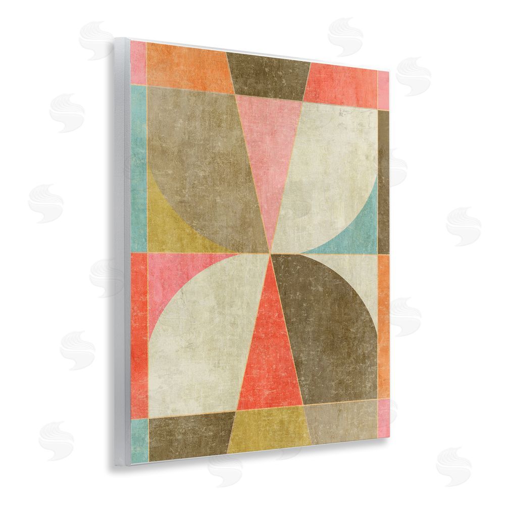 Suzanne Nicoll Pinwheel Symmetric Shapes Wooden Wall Plaque Art Print