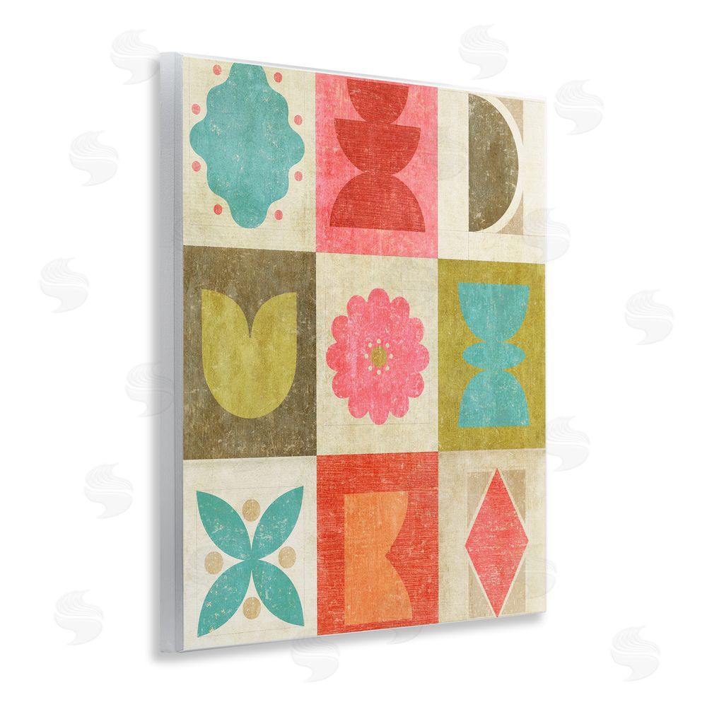 Suzanne Nicoll Happy Dance Geometrics Wooden Wall Plaque Art Print