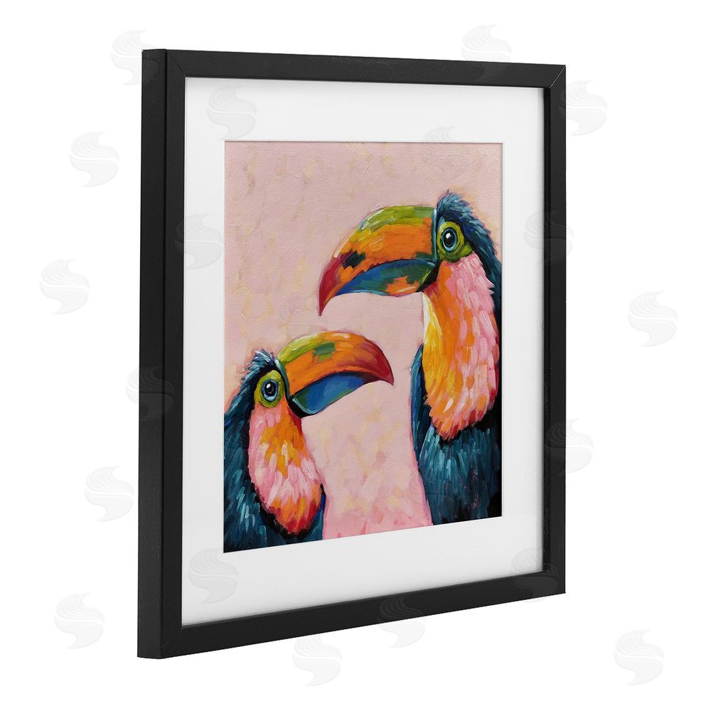 Lucia Stewart Tropical Toucan Paradise Black Framed Print Under Glass Wall Art