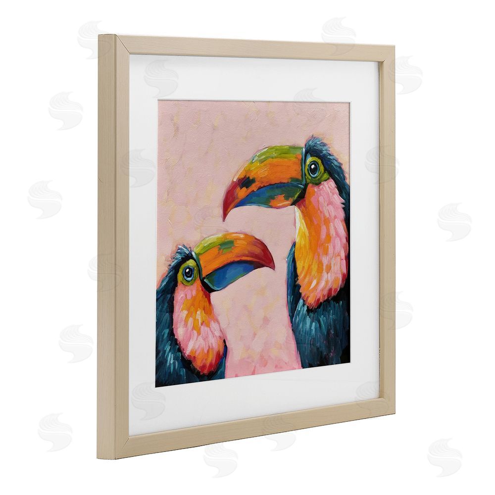 Lucia Stewart Tropical Toucan Paradise Brown Framed Print Under Glass Wall Art