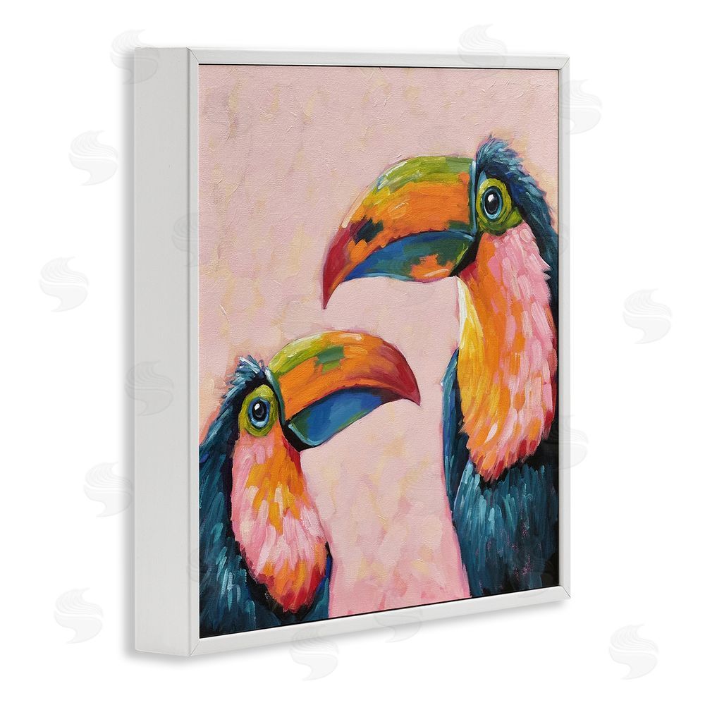 Lucia Stewart Tropical Toucan Paradise White Framed Giclee Wall Art Print
