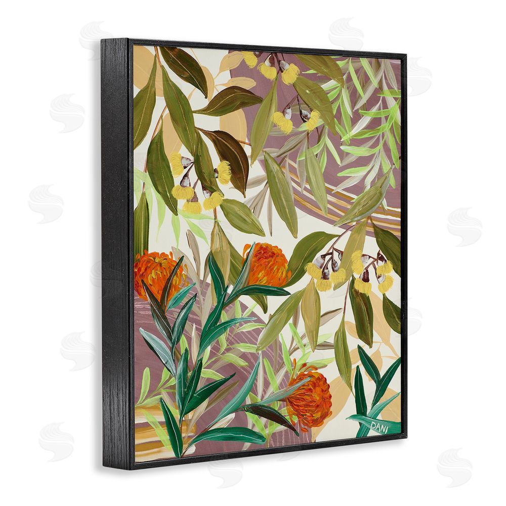 Dani Heyward Walk With Me Blooms Black Framed Giclee Wall Art Print