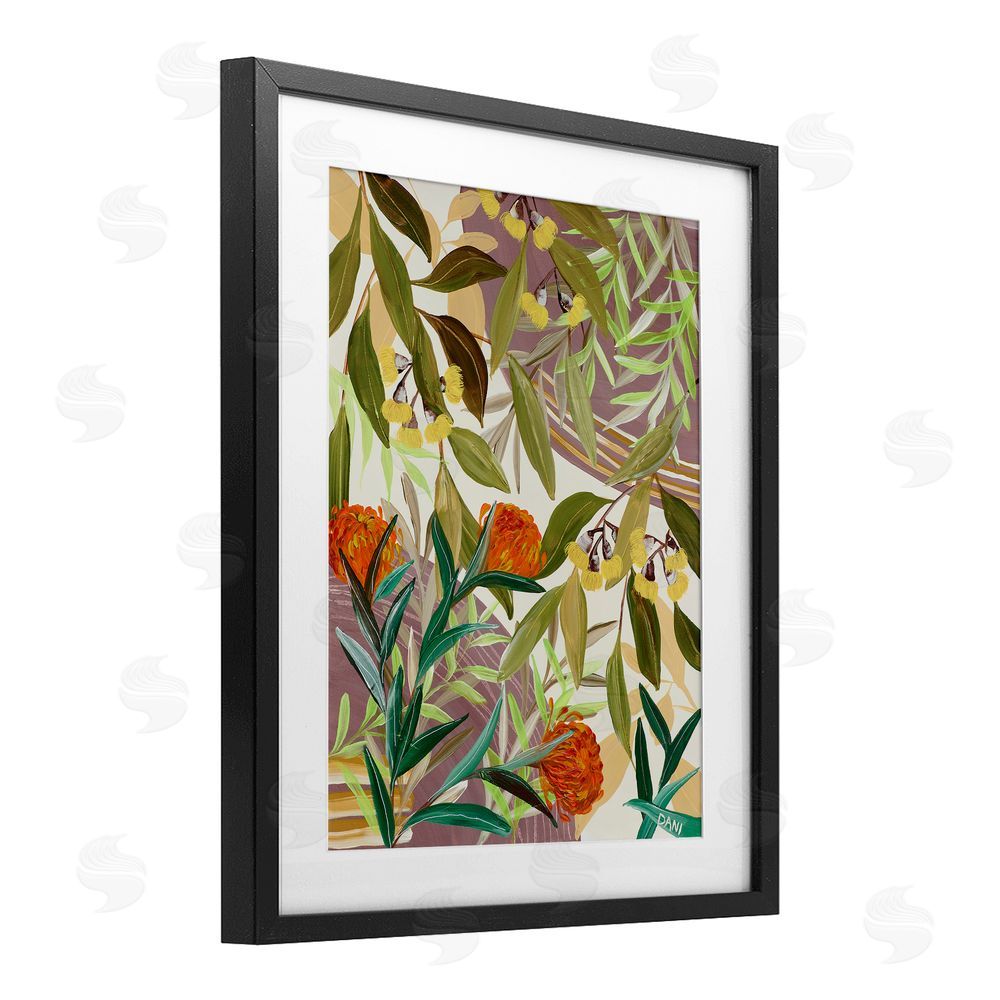 Dani Heyward Walk With Me Blooms Black Framed Print Under Glass Wall Art