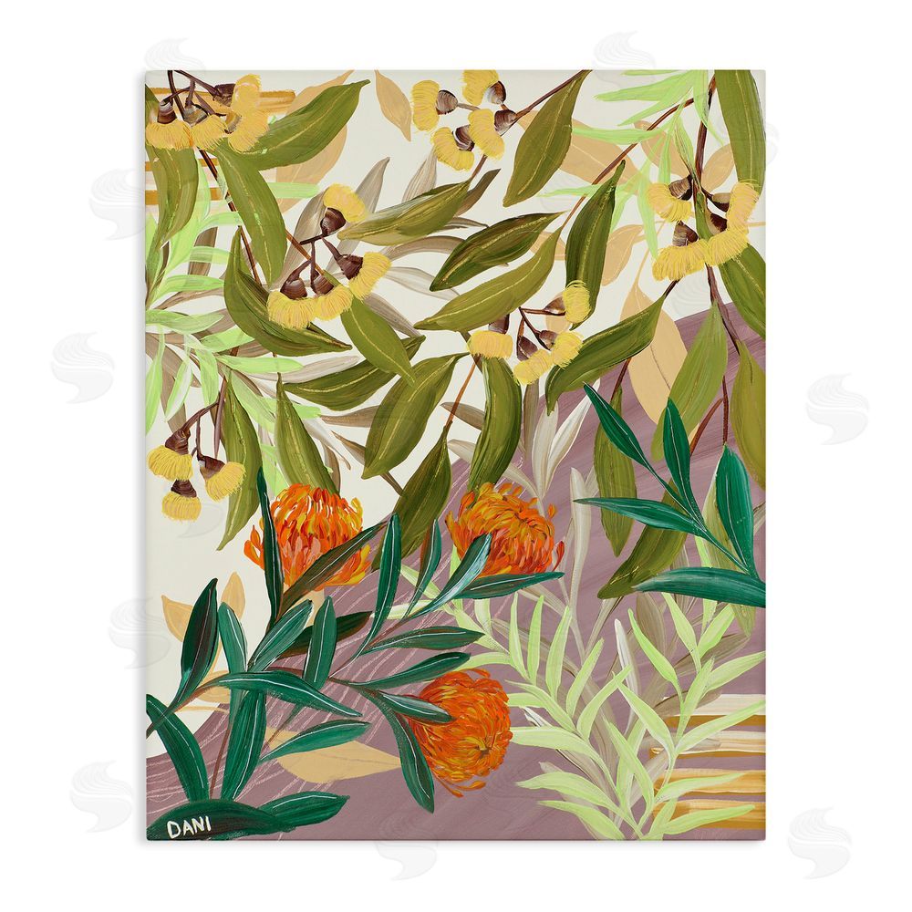 Dani Heyward Walk With Me Florals Stretched Canvas Wall Art Print