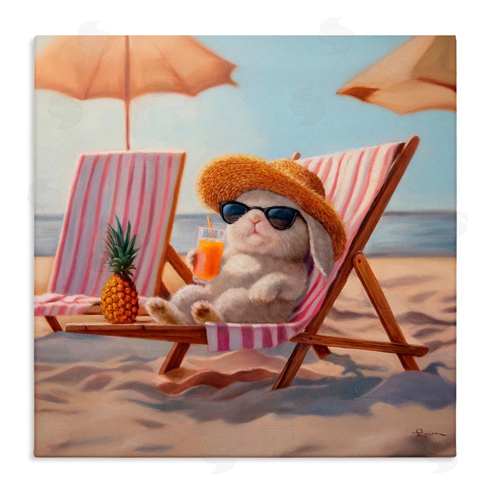 Lucia Heffernan Beach Bun Relaxation Stretched Canvas Wall Art Print