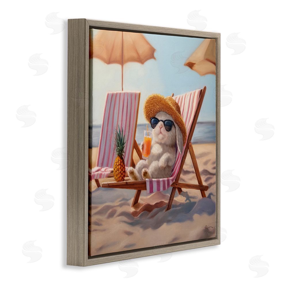 Lucia Heffernan Beach Bun Relaxation Brown Floating Frame Canvas Wall Art Print