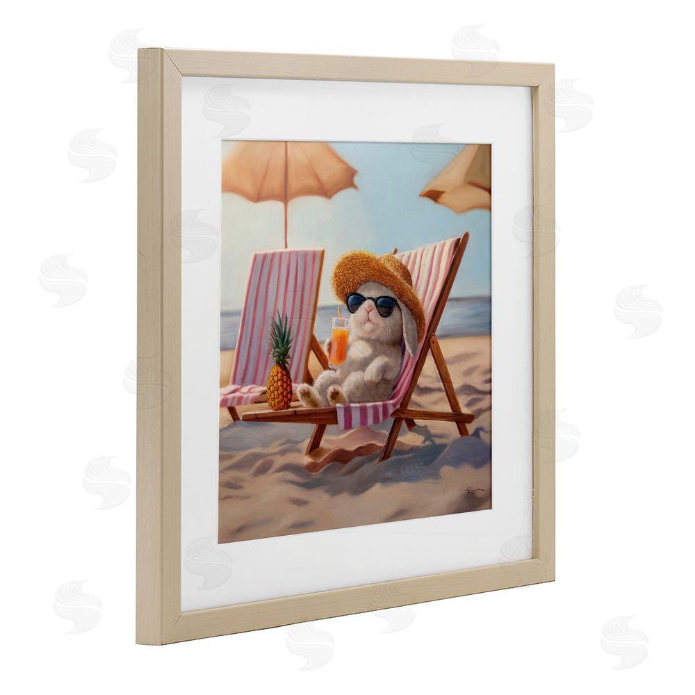 Lucia Heffernan Beach Bun Relaxation Brown Framed Print Under Glass Wall Art
