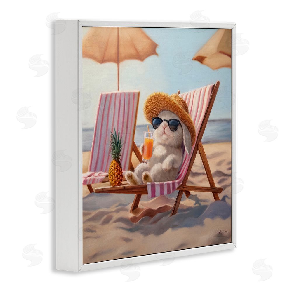 Lucia Heffernan Beach Bun Relaxation White Framed Giclee Print Wall Art