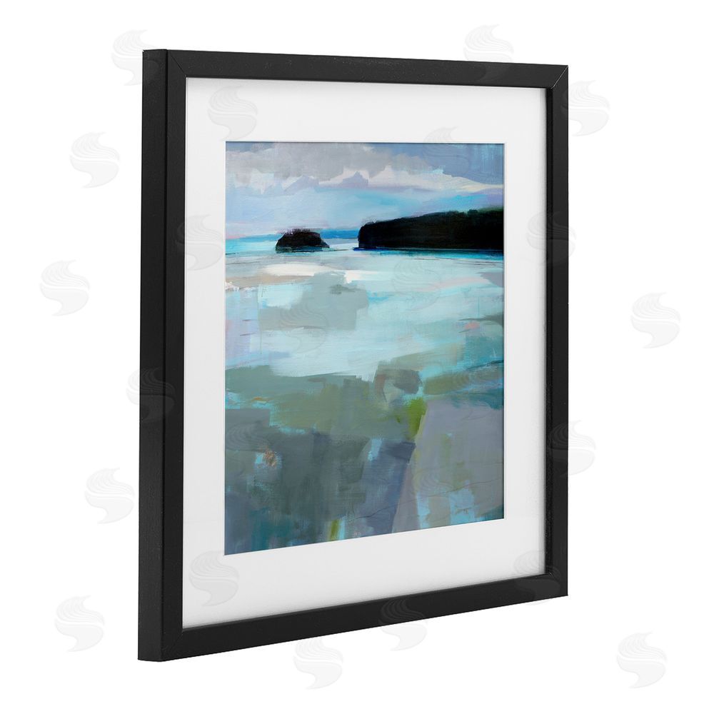 Kathleen Robbins Freeport Maine Abstraction Black Framed Print Under Glass Wall Art