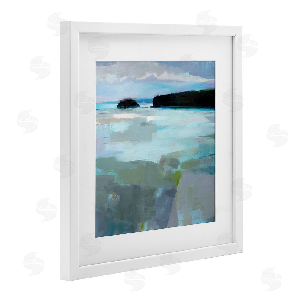 Kathleen Robbins Freeport Maine Abstraction White Framed Print Under Glass Wall Art