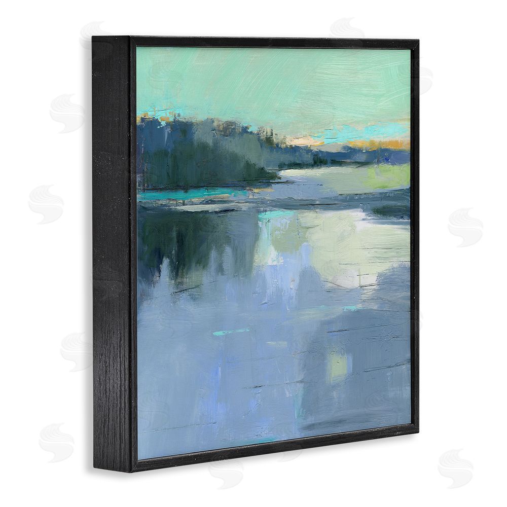 Kathleen Robbins Brave Boat Harbor Black Framed Giclee Wall Art Print